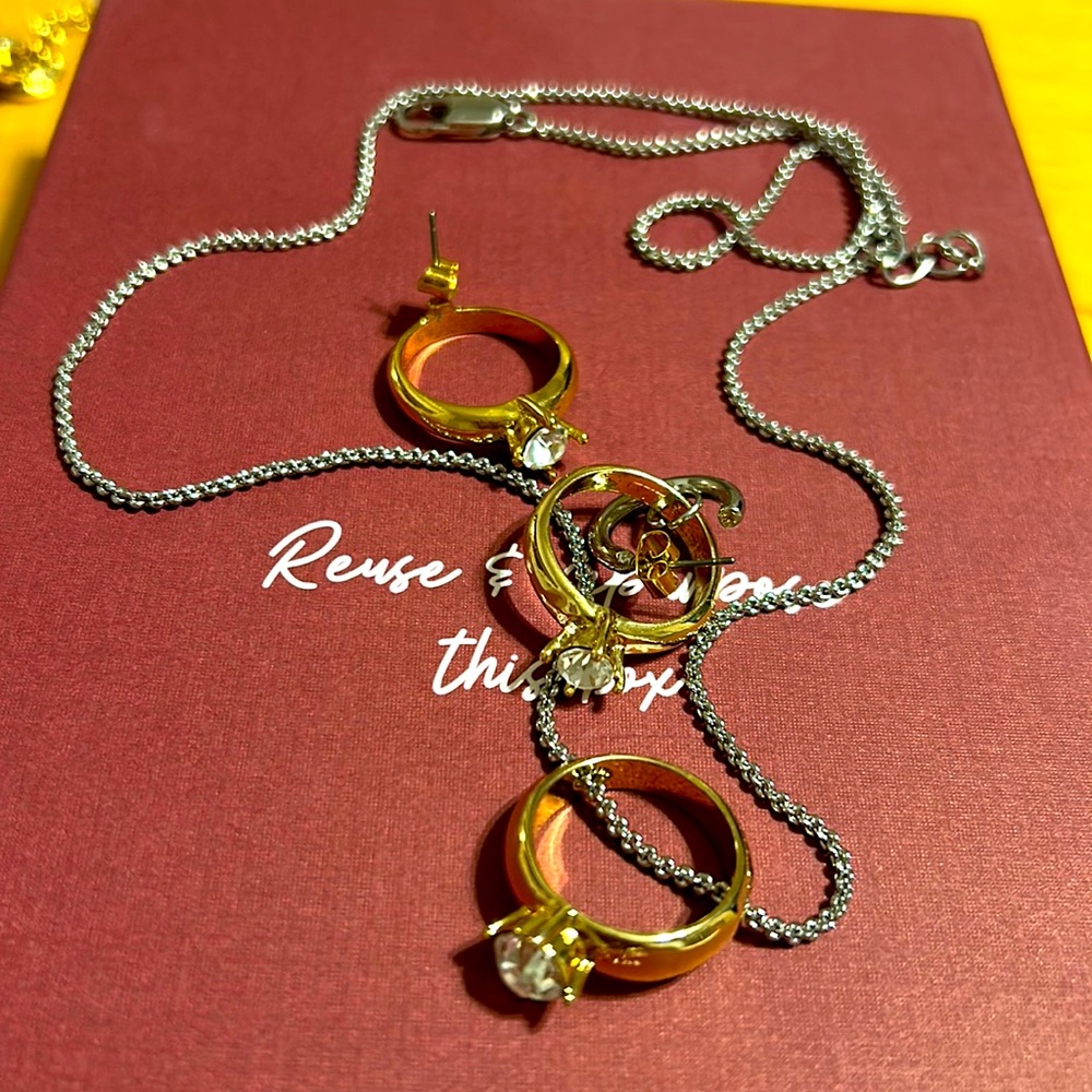 Zara Gold and Silver ring Jewelry Set